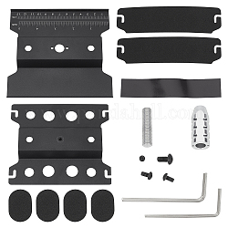 Conjunto de accesorios de aleación recauchutados, negro, 140x120x60mm