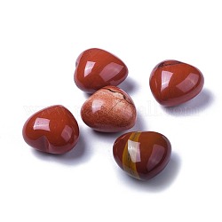 Pietra d'amore del cuore di diaspro rosso naturale, pietra di palma tascabile per il bilanciamento del reiki, 20x20x13~13.5mm