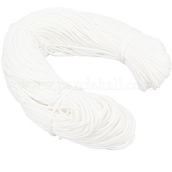 Cordons polyester, corde de remplacement de cordon souple, pour pantalons de survêtement shorts pantalons vestes manteaux, blanc, 3mm