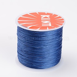 Runde gewachsten Polyester Schnüre, königsblau, 0.6 mm, ca. 76.55 Yard (70m)/Rolle