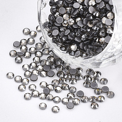 ホットラインストーン  ガラスラインストーンフラットバックカボション  半円  ブラックダイヤモンド  ss10  2.7~2.8x1mm、約1440個/袋