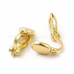 Risultati dell'orecchino a clip in lega, con anelli orizzontali, ovale, oro, 12.5x6x9.5mm, Foro: 1.2 mm