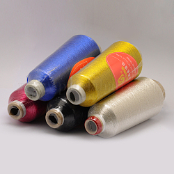 Polyester fil cordon de couture, couleur mixte, 0.1~0.2mm, environ 4500 m / bibone 