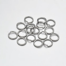 Anillos de salto abiertos de latón anillos de salto, Platino, 6x0.9mm, diámetro interior: 4.2 mm, aproximamente 5774 unidades / 500 g