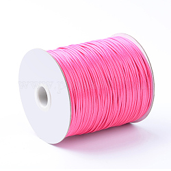 Cuerdas de poliéster encerado coreano, de color rosa oscuro, 1.5mm, Aproximadamente 200 yardas / rollo (600 pies / rollo)