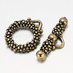 Corchetes de anillo de latón, oro antiguo, anillo: 18x15x3.5 mm, bar: 8x22x4 mm, agujero: 2 mm