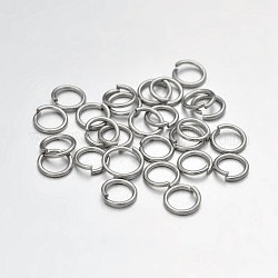Anelli di salto aperti in ottone anelli di salto, platino, 18 gauge, 7x1mm, diametro interno: 5mm, circa 5150pcs/500g