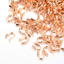 Латунная проволока опекуна, без никеля , Реальное розовое золото покрыло, 4.5x4x1 мм, отверстие : 0.5 мм