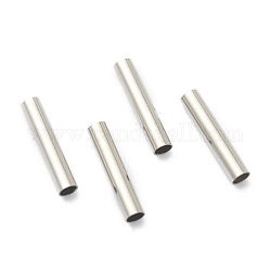 Perlas de tubo de 304 acero inoxidable, color acero inoxidable, 10x2mm, agujero: 1.5 mm