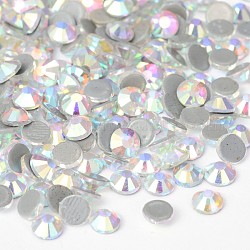 Glass Hotfix Rhinestone, Grade AA, Flat Back & Faceted, Half Round, Crystal AB, SS16, 3.8~4.0mm, about 1440pcs/bag