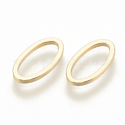 Brass Linking Rings, Oval Ring, Nickel Free, Real 18K Gold Plated, 13x7x1mm, inner measure: 11x3mm