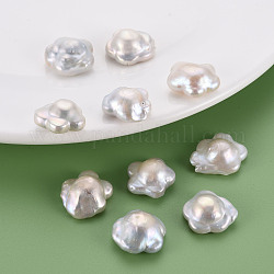 Perlas de perlas naturales keshi, perla cultivada de agua dulce, sin agujero / sin perforar, flor, color de concha, 16~19x16~18x7~9mm