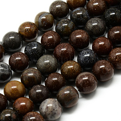Природные mookaite бисер нитей, круглые, 4~4.5 мм, отверстие : 1 мм, около 90~95 шт / нитка, 15.5 дюйм
