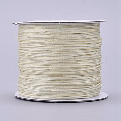 Filo nylon, cavo di gioielli in nylon per l'abitudine tessuto produzione di gioielli, chiffon al limone, 0.6mm, circa 142.16 iarde (130 m)/rotolo