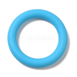 Silikonperlen, Ring, Deep-Sky-blau, 65x10 mm, Bohrung: 3 mm