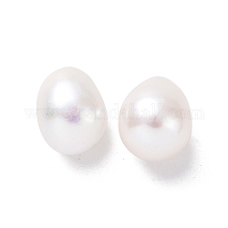 Perle coltivate d'acqua dolce perla naturale, Senza Buco, bianco antico, 6~9.5x7~7.5x6.5~7mm
