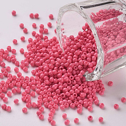 11/0 runde Glasperlen der Klasse a, Backen Farbe, rosa, 2.3x1.5 mm, Bohrung: 1 mm, ca. 48500 Stk. / Pfund