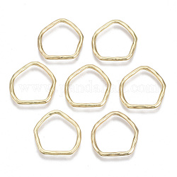 Legierung Verknüpfung rings, Ring, Licht Gold, 21x20.5x2 mm, Innendurchmesser: 16.5x18.5 mm