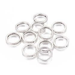 Style tibétain cadres anneau de perles, Sans cadmium & sans nickel & sans plomb, argent antique, 19x4mm, Trou: 1mm