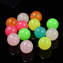 Resin Beads, Round, Mixed Color, 16mm, Hole: 2mm, about 200pcs/bag