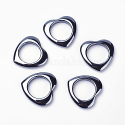 Idées de cadeaux Saint Valentin pour petit ami, non-magnétiques pendentifs coeur d'hématite synthétique, 35x6mm, Trou: 1mm
