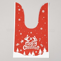 Plastiktüten zum Thema Weihnachten, für weihnachtsfeier süßigkeiten snack geschenkverzierungen, Weihnachten themed Muster, 22.6x13.5 cm, 50 Stück / Beutel