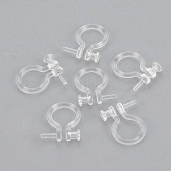 Risultati di orecchini a clip in plastica, per le orecchie non forato, chiaro, 11x9x1mm, ago :1mm