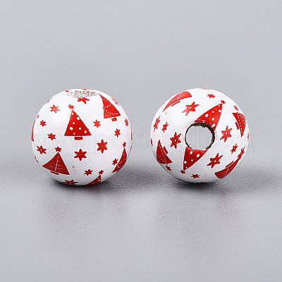 Рождественские бусины из дерева схима WOOD-T032-35H-1