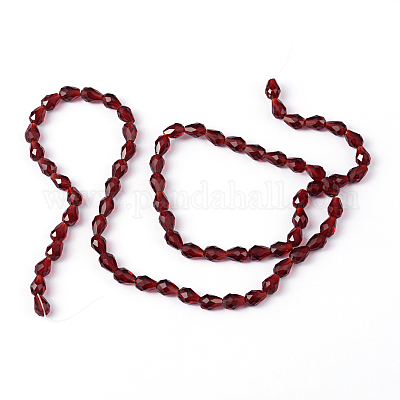 Граненые стеклянные бусины капли X-EGLA-E010-5x7mm-06-1