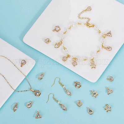 45 шт. 9 стиля подвески из сплава с кубическим цирконием JX646A-1