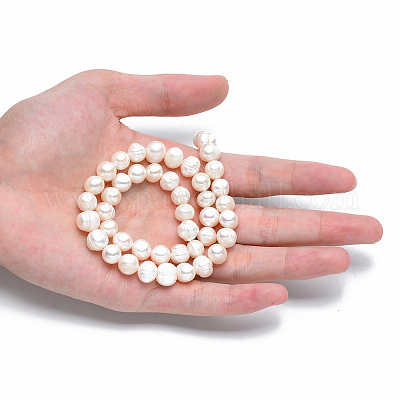 Нити из натурального культивированного пресноводного жемчуга PEAR-L001-A-08-1