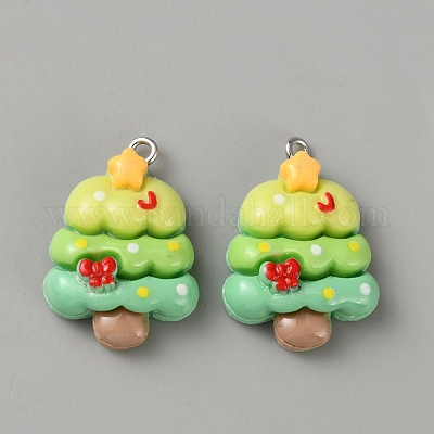 Рождественские подвески из непрозрачной смолы RESI-S08-05I-1-1