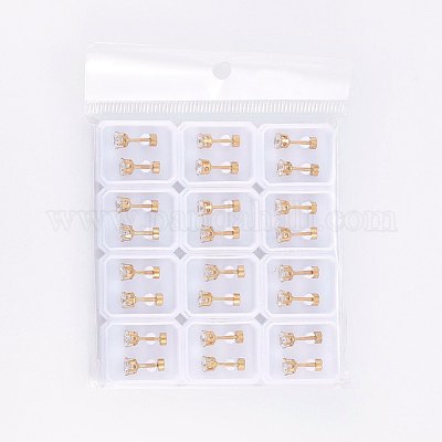 Заглушки для мочки уха из нержавеющей стали 304 EJEW-H362-07G-4mm-1