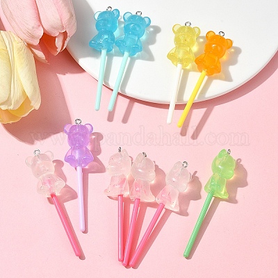 10 шт. большие подвески из светящейся полупрозрачной смолы FIND-FS0002-91A-1