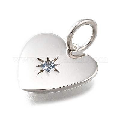 925 стерлингового серебра микро Pave прозрачные кубические циркониевые подвески STER-V001-01P-12-1