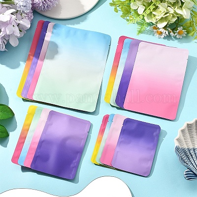 50 шт. 4 стильных двухцветных прямоугольных пластиковых подарочных пакета с застежкой-молнией OPP-FS0001-19A-2-1