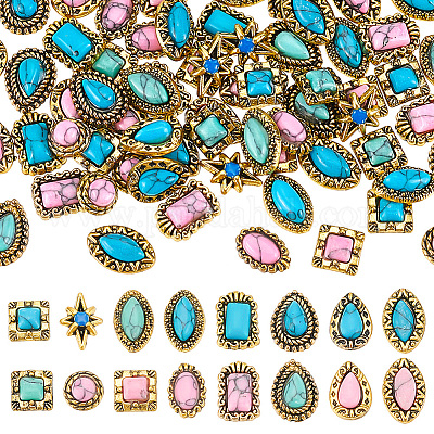 64 шт. 16 стиля кабошонов из цинкового сплава MRMJ-AR0001-22-1