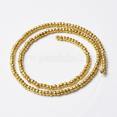 Немагнитные синтетический гематит бисер пряди G-P262-29-2x3mm-G-1