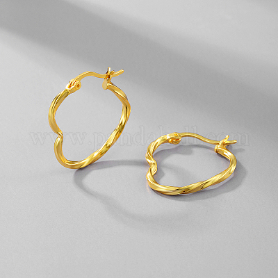 Простые и элегантные серьги-кольца в форме витого сердца из стерлингового серебра s925 YQ1236-1