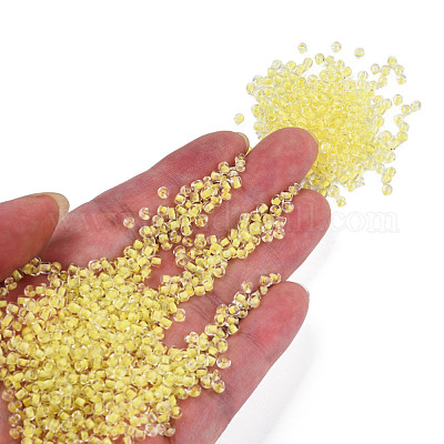 Светящиеся в темноте светящиеся прозрачные стеклянные бусины SEED-YWC0001-01G-1