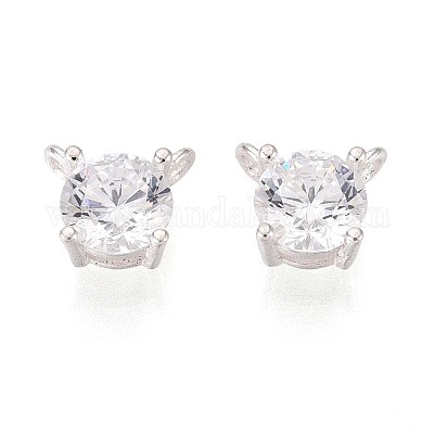 925 стерлингового серебра микро Pave прозрачные кубические циркониевые подвески STER-N017-17A-S-1