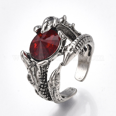 Сплав манжеты кольца пальцев RJEW-T006-62-1