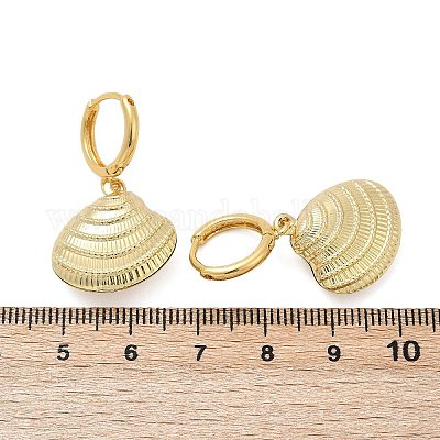 Латунные серьги обруча EJEW-Q036-03B-G-1