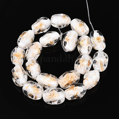 Ручной работы золотые и серебряные шарики фольги стекла FOIL-N030-02I-1