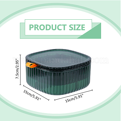 Многослойная шкатулка для драгоценностей из пластика для домашних животных CON-WH0092-64-1