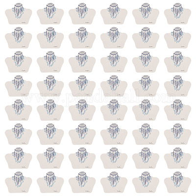 100 шт. Карточки для демонстрации ювелирных изделий из бумаги с перьями CDIS-TA0001-42-1