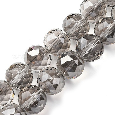 Прозрачные стеклянные бусины гальваническим пряди EGLA-N002-34F-F02-1