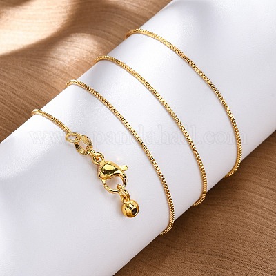 Регулируемые гальванические ожерелья из латуни с венецианской цепью&nbsp;LS-MAK-L028-02G-1