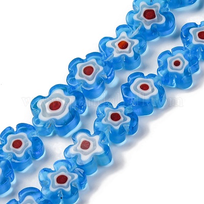 Ручной работы millefiori стеклянные бусины нитки LAMP-G164-03D-1