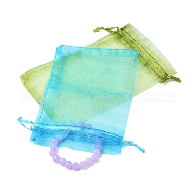 50 шт. мешочки из органзы для хранения ювелирных изделий OP-FS0001-05F-1